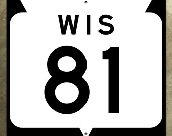 Wisconsin state route 81 highway marker road sign map