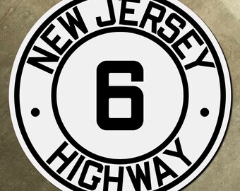 New Jersey state route 6 shield highway marker road sign 1927