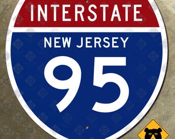 New Jersey interstate route 95 highway marker road sign 1957