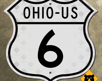 オハイオ州米国ルート 6 高速道路標識道路標識 1948 クリーブランド グランド アーミー リパブリック