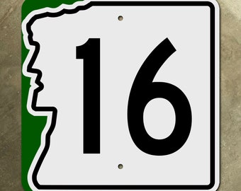 New Hampshire state route 16 highway road sign Old Man of the Mountain Spaulding