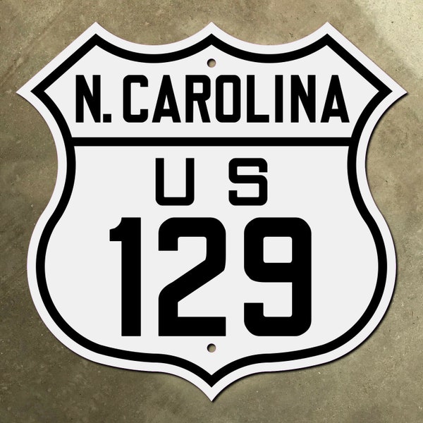 North Carolina US route 129 highway marker road sign 1926 Tail of the Dragon