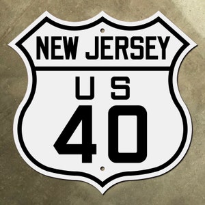New Jersey US Route 40 autostrada segnaletica stradale scudo 1926 Atlantic City