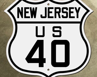 New Jersey US route 40 highway marker road sign shield 1926 Atlantic City