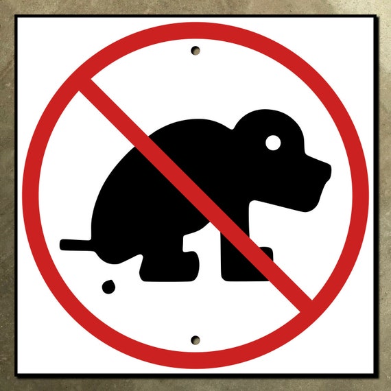 Minnesota Rest Area Warning Sign Curb Your Dog No Waste Poop
