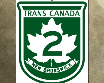 Znak drogowy New Brunswick Trans-Canada Highway 2 z 1962 r.
