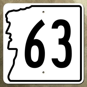 Cartello stradale della statale Route 63 del New Hampshire Old Man of the Mountain 1983