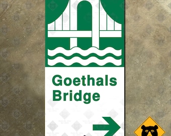 Goethals Bridge highway marker road sign Port Authority New York New Jersey