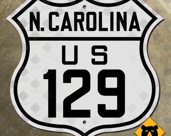 North Carolina US Route 129 Wayaby Marker Straßenschild 1926 Tail of the Dragon