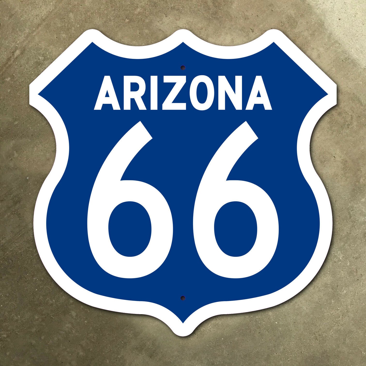 Arizona US Route 66 Highway Marker Sign Mother Road 1960 Blue Etsy