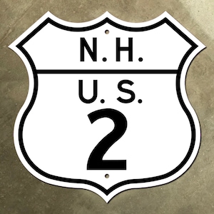 New Hampshire US Route 2 autostrada segnaletica stradale scudo White Mountains 1949