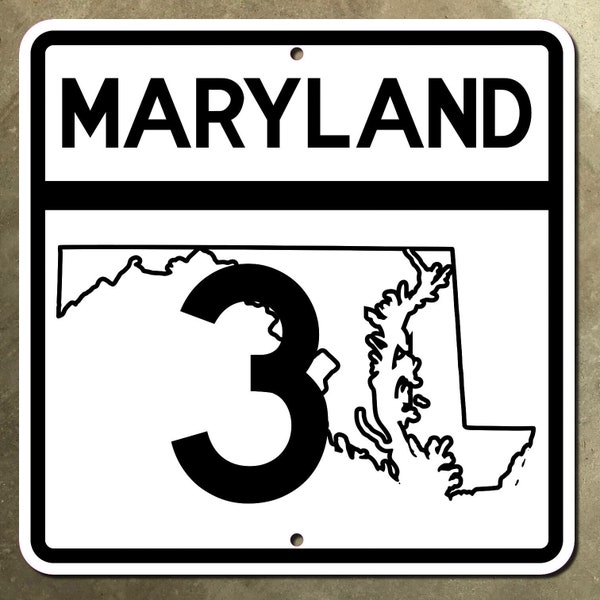 Maryland state route 3 Bowie Robert Crain Highway marker road sign 1981 test design