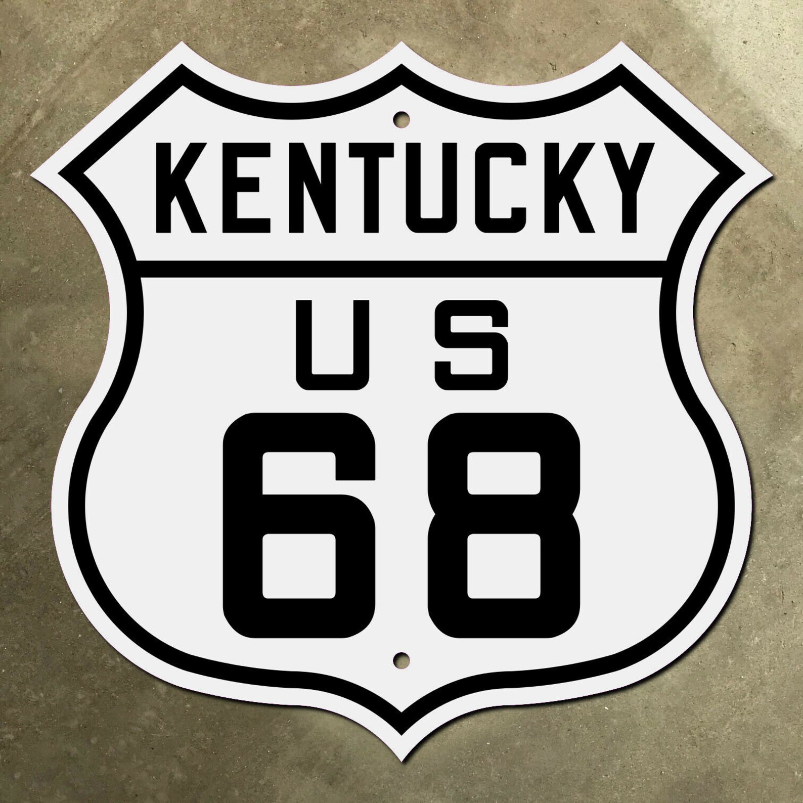 Kentucky US Route 68 Highway Marker Road Sign Shield Lexington - Etsy
