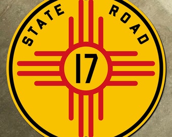 New Mexico zia route 17 highway marker road sign Chama