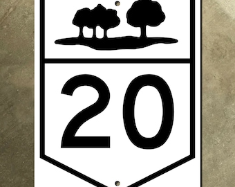Prince Edward Island provincial highway 20 route marker road sign Canada 1970s