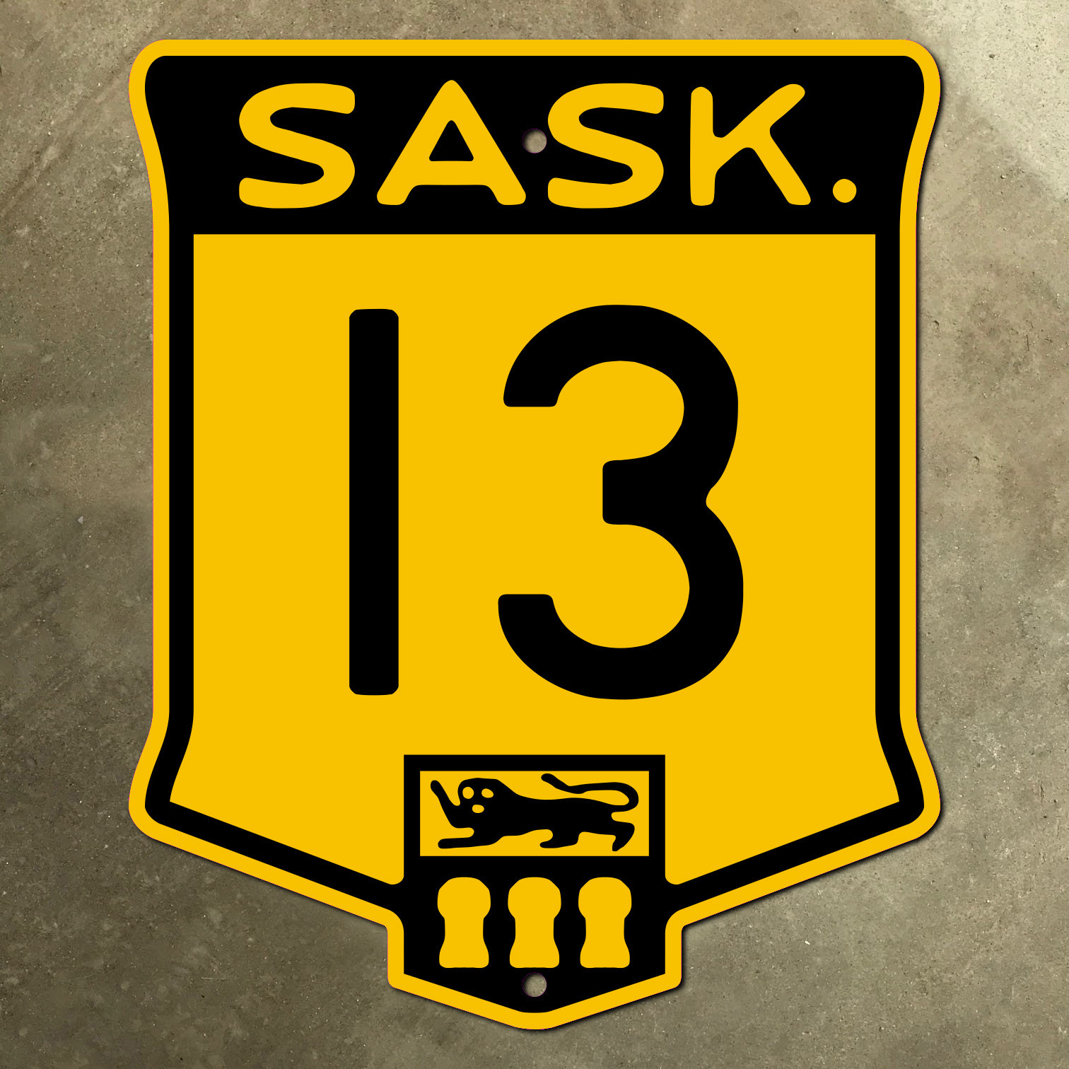 Saskatchewan provincial highway 13 route marker road sign Etsy