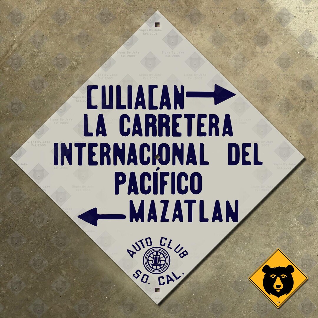 メキシコ ACSC クリアカン マサトラン カレテラ PCH 高速道路 道路標識 自動車クラブ AAA - Etsy 日本, image size:1080x1080
