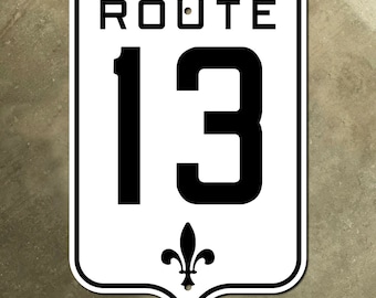 Quebec provincial highway 13 route marker road sign Canada 1950s
