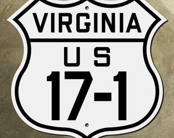 Virginia US Highway 17-1 znak drogowy tarcza drogowa 1926 301 Petersburg