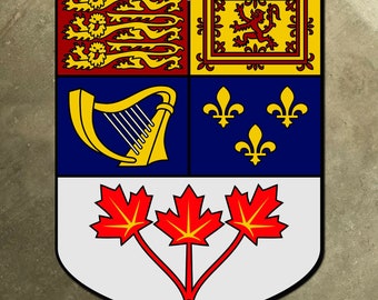 Canada national coat of arms sign 1957 shield crest escutcheon