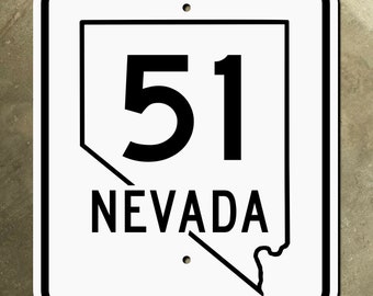 Nevada state route 51 highway marker road sign 1959 Elko