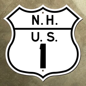 New Hampshire US Route 1 autostrada segnaletica stradale scudo Portsmouth 1949