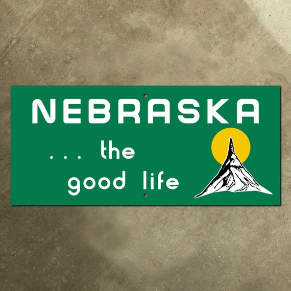 Nebraska State Line Highway Marker Road Sign 1984 the Good Etsy