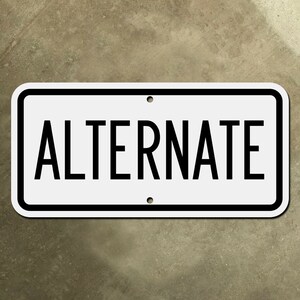 ALTERNATIEVE snelweg verkeersbord routemarkering aanvullende aanvullende banner uit 1948
