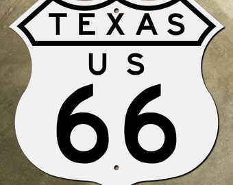 Texas US route 66 highway marker sign mother road Amarillo 1949