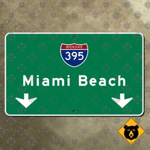 Florida Miami Beach Interstate 395 guida aerea segnaletica stradale