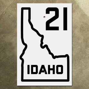 Idaho State Route 21 Autobahn Markierung Straßenschild 1926 Karte