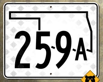 Oklahoma State Highway 259 route marker sign shield Beaver's Bend