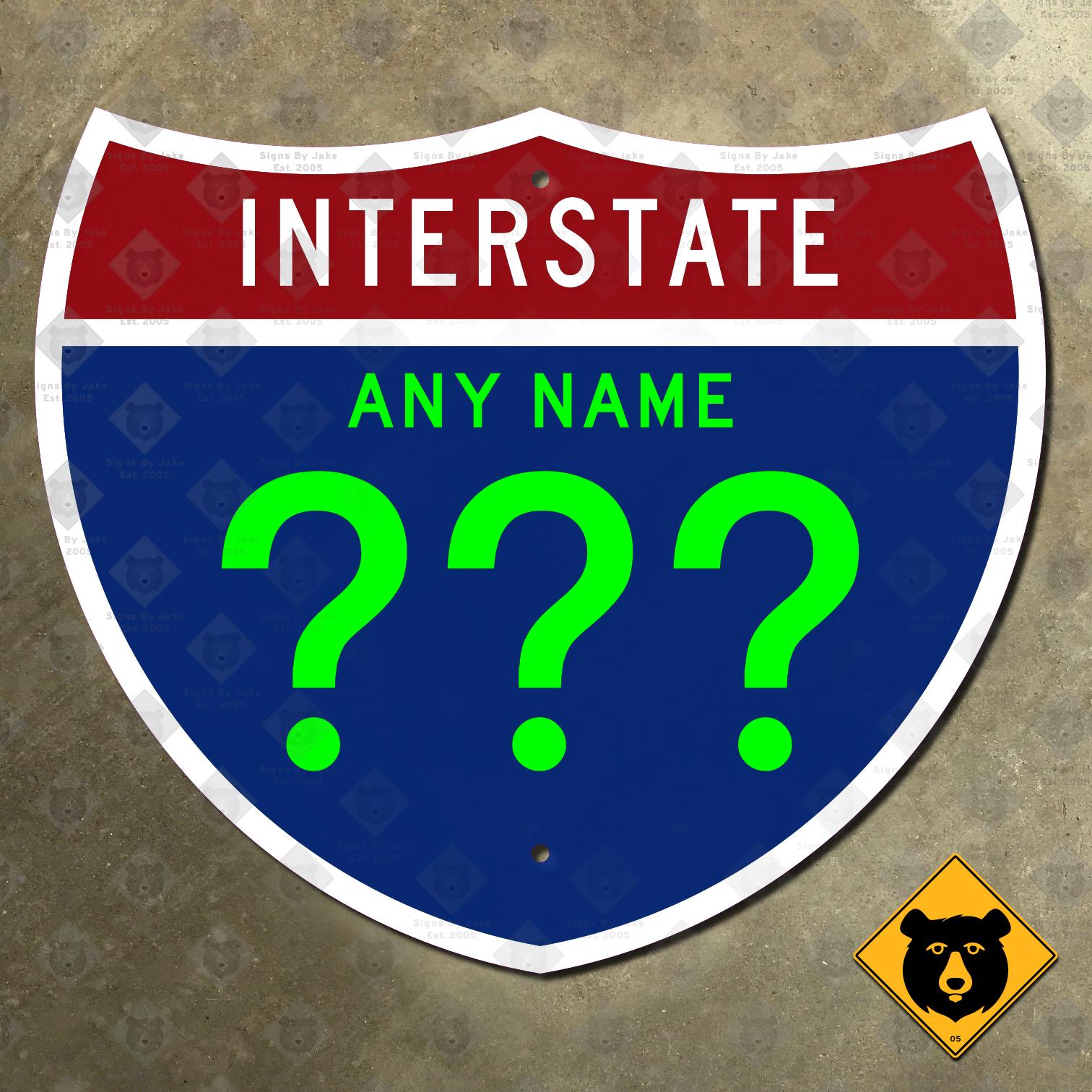 Custom Interstate Sign - Etsy Custom Interstate Sign - Etsy