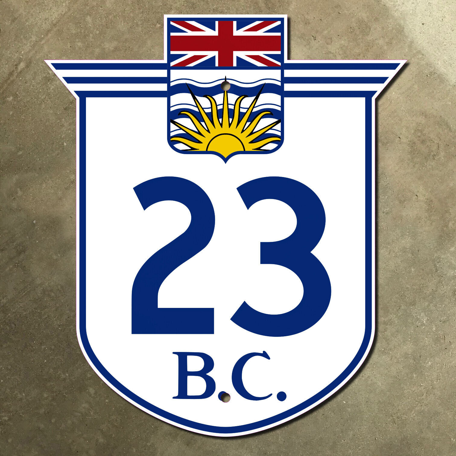 British Columbia Highway 23 Route Marker Road Sign Revelstoke Nakusp