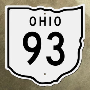 Ohio State Route 93 Highway Marker Road Sign Carte découpée