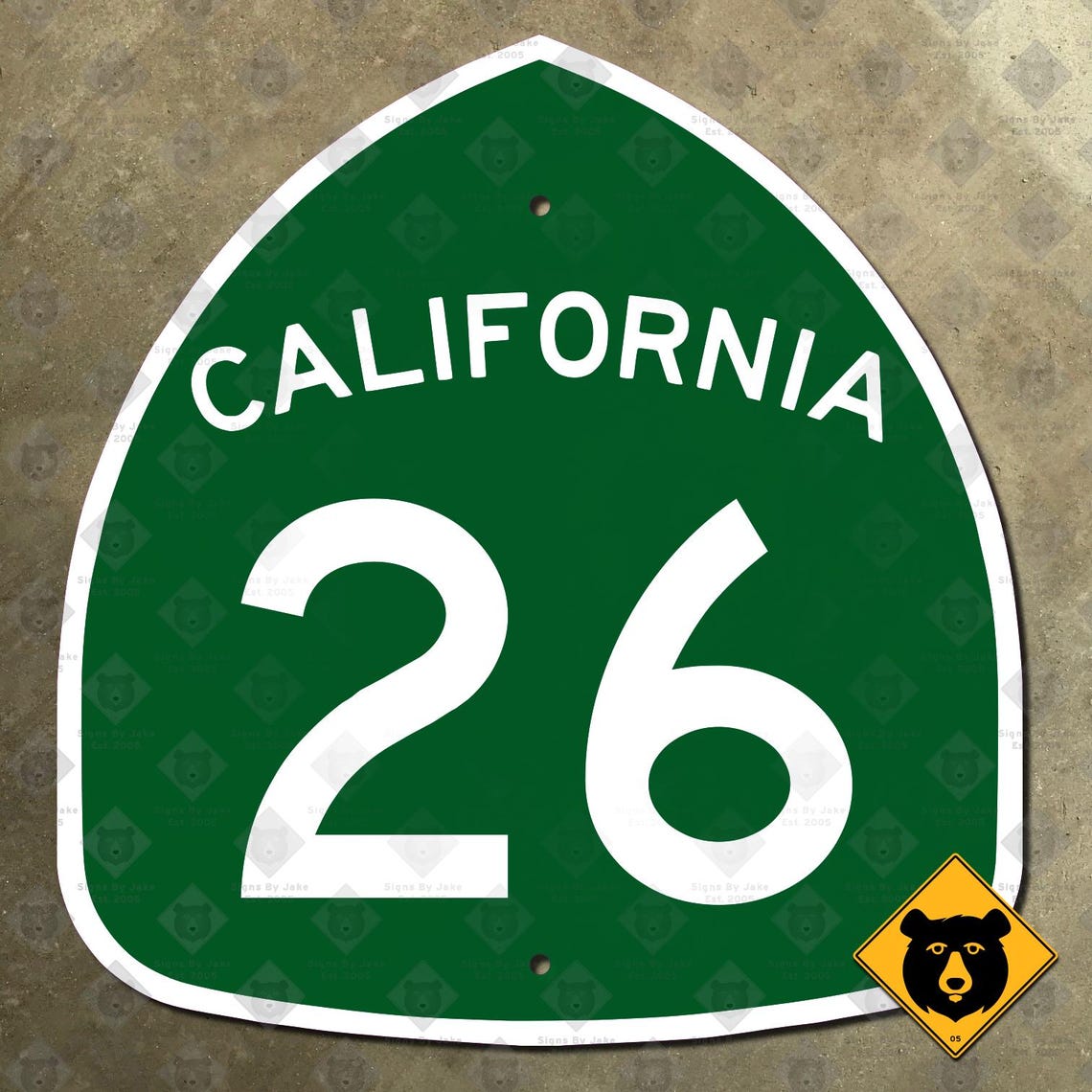 California State Route 26 Highway Marker Road Sign 1964 Valley Springs ...