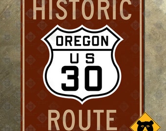 Oregon Historic US route 30 highway road sign Biggs-Rufus Spanish Hollow