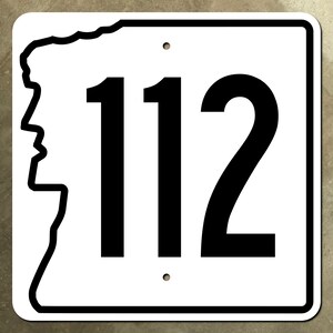 Cartello stradale della Kancamagus Highway, strada statale del New Hampshire 112 Old Man 1983