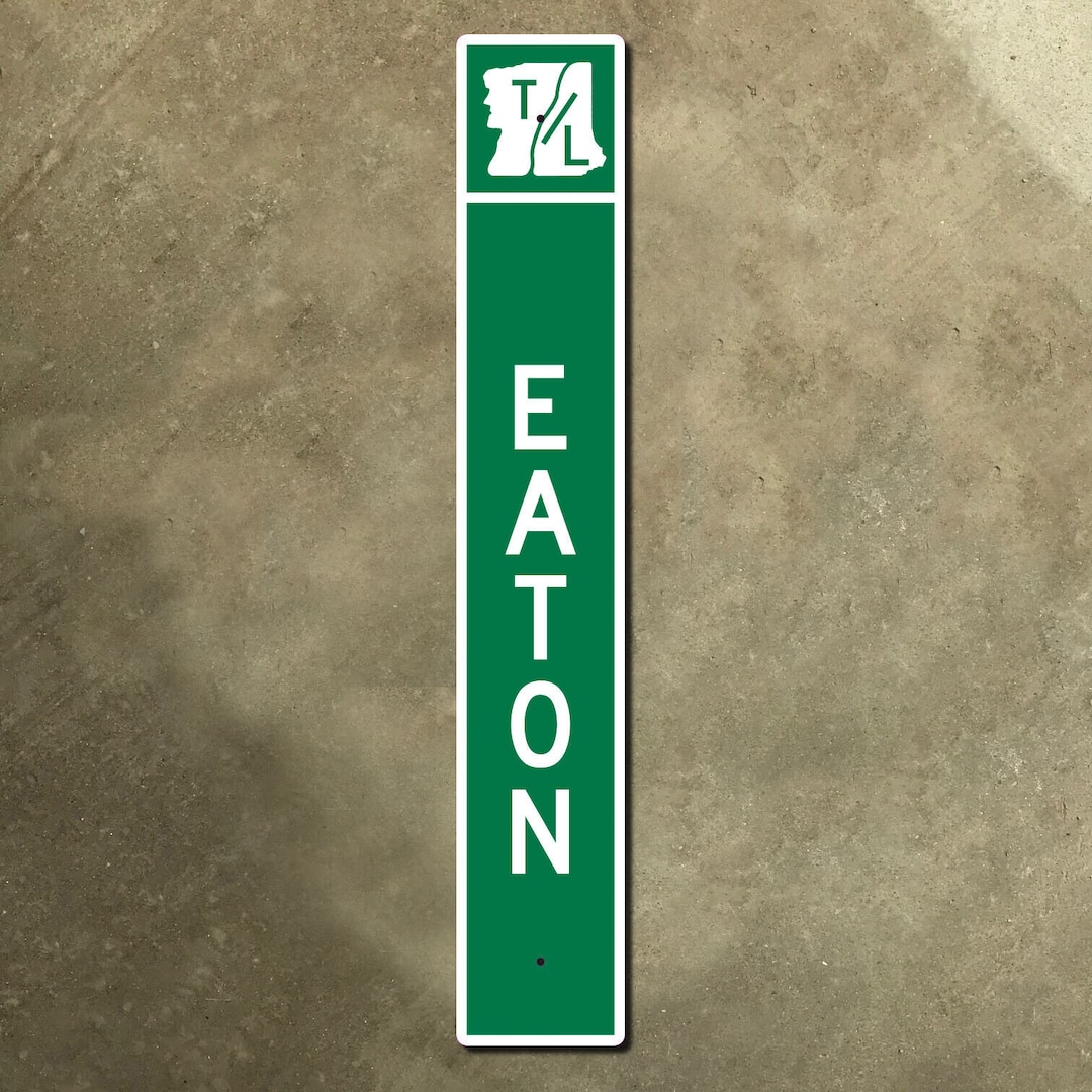 Eaton New Hampshire Town Line Road Sign City Limit Highway 2010 - Etsy