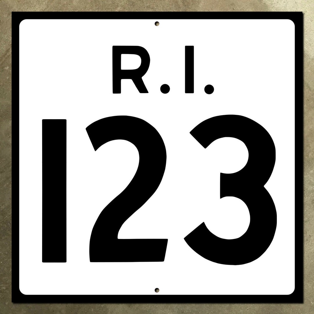Rhode Island State Route 123 Highway Marker Road Sign Shield 1952 - Etsy
