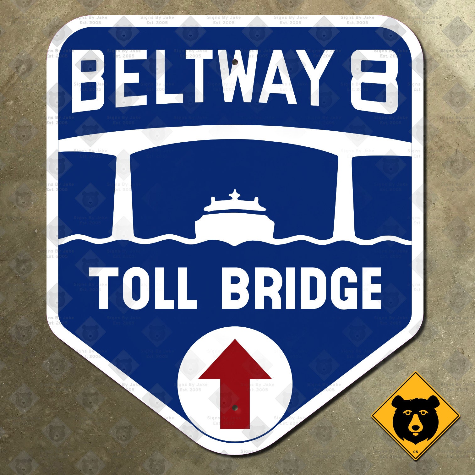 Texas Houston Ship Channel Bridge Beltway 8 Highway Marker Texas Houston Ship Channel Bridge Beltway 8 Highway Marker