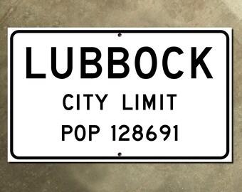 Texas Lubbock Hub City limita il segnale stradale dell'autostrada South Plains Tech