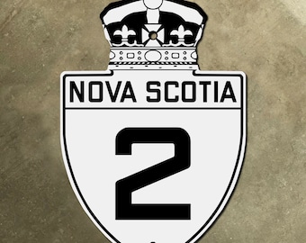 Znak drogowy Nowej Szkocji, autostrada prowincjonalna 2, Kanada, lata 30. XX wieku