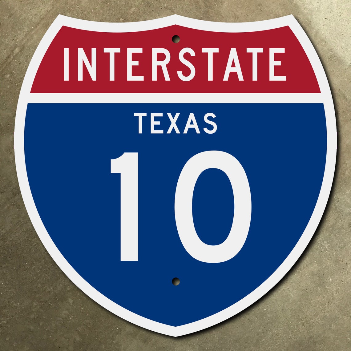 Texas interstate route 10 highway marker road sign Houston San Etsy