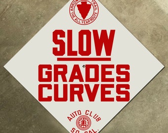 Arrowhead Trail grades curves Nevada ACSC highway road sign auto club AAA US 91