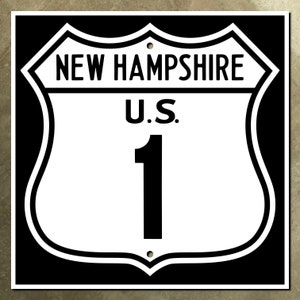 Segnale stradale della strada statale 1 della New Hampshire, Portsmouth, Maine, 1961