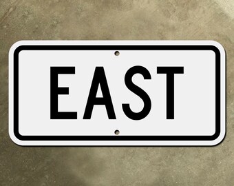 EAST highway road sign route marker auxiliary supplemental 1948 banner