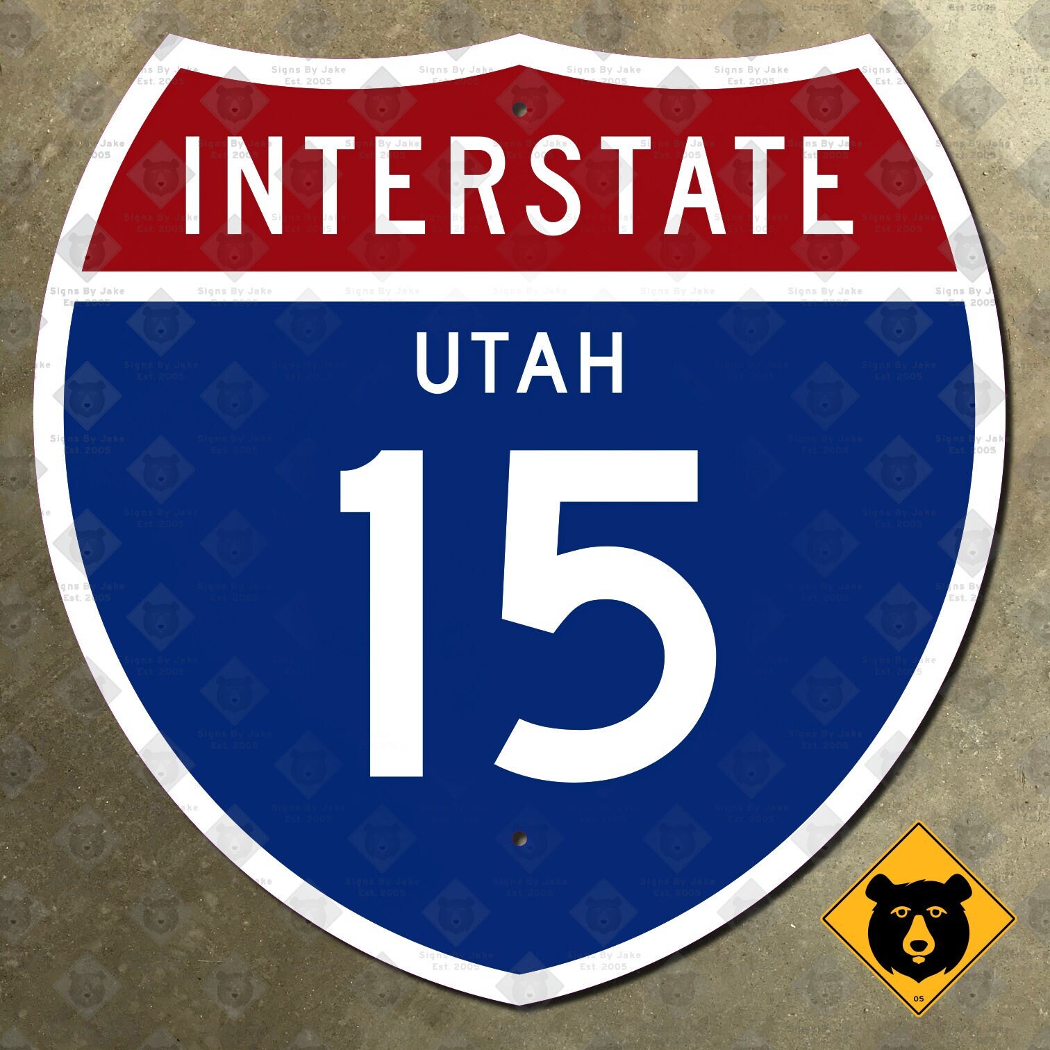 Route 101 Interstate Highway Sign Replica - 15x15 Inches, Made In USA