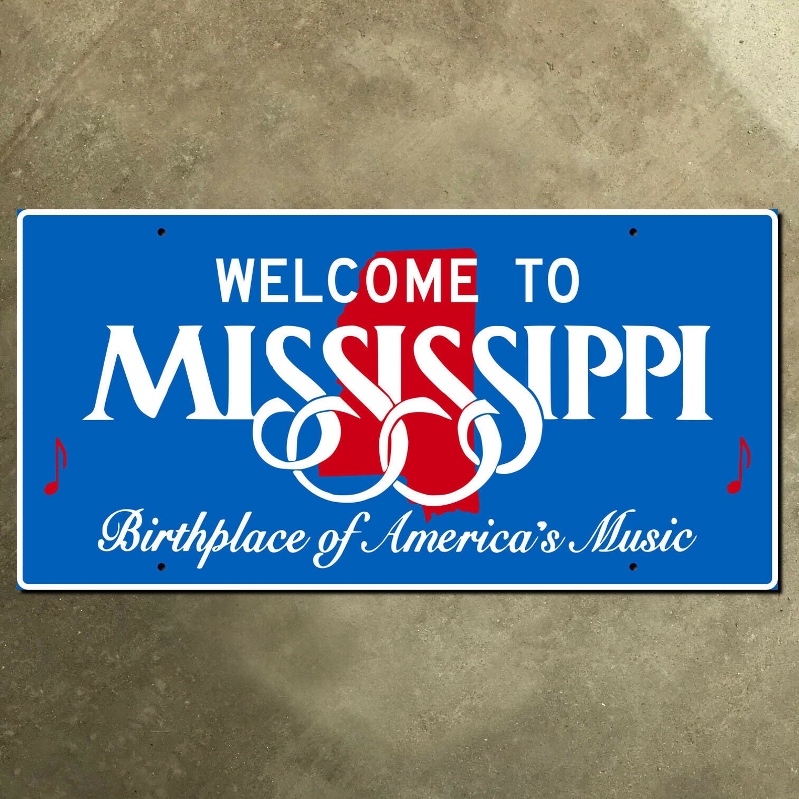 Mississippi State Line Highway Marker Road Sign 2008 - Etsy