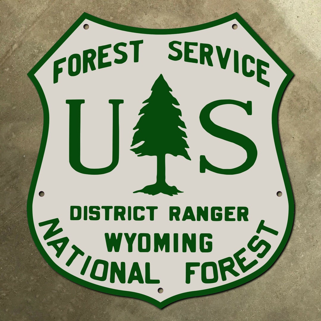 Wyoming National Forest Service District Ranger USFS Car Door Sign ...